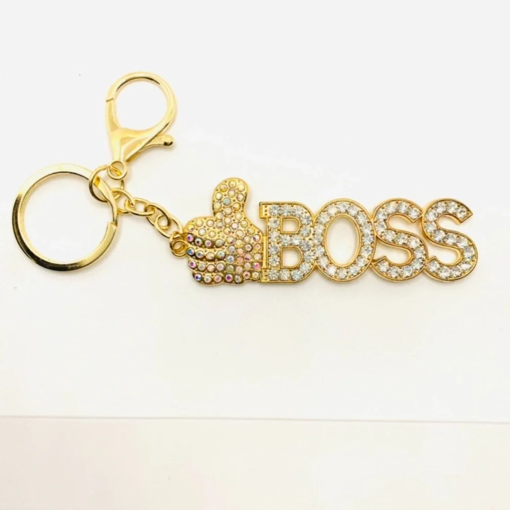 NWT Purse charm Keychain Boss in Crystal